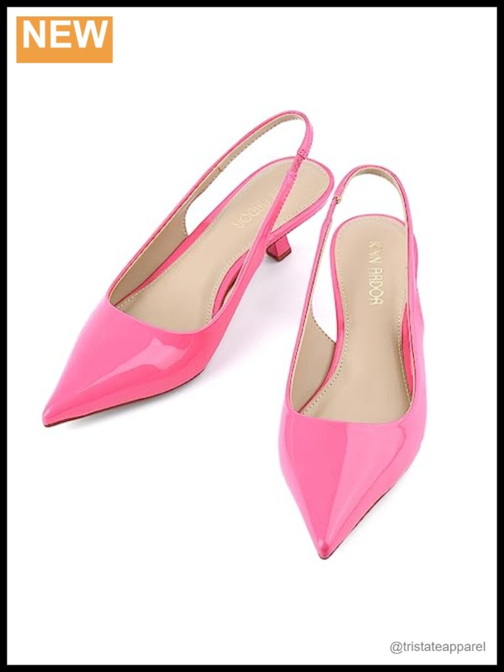 Women's Kitten Heel Slingback Pointed Toe Dress Sandals